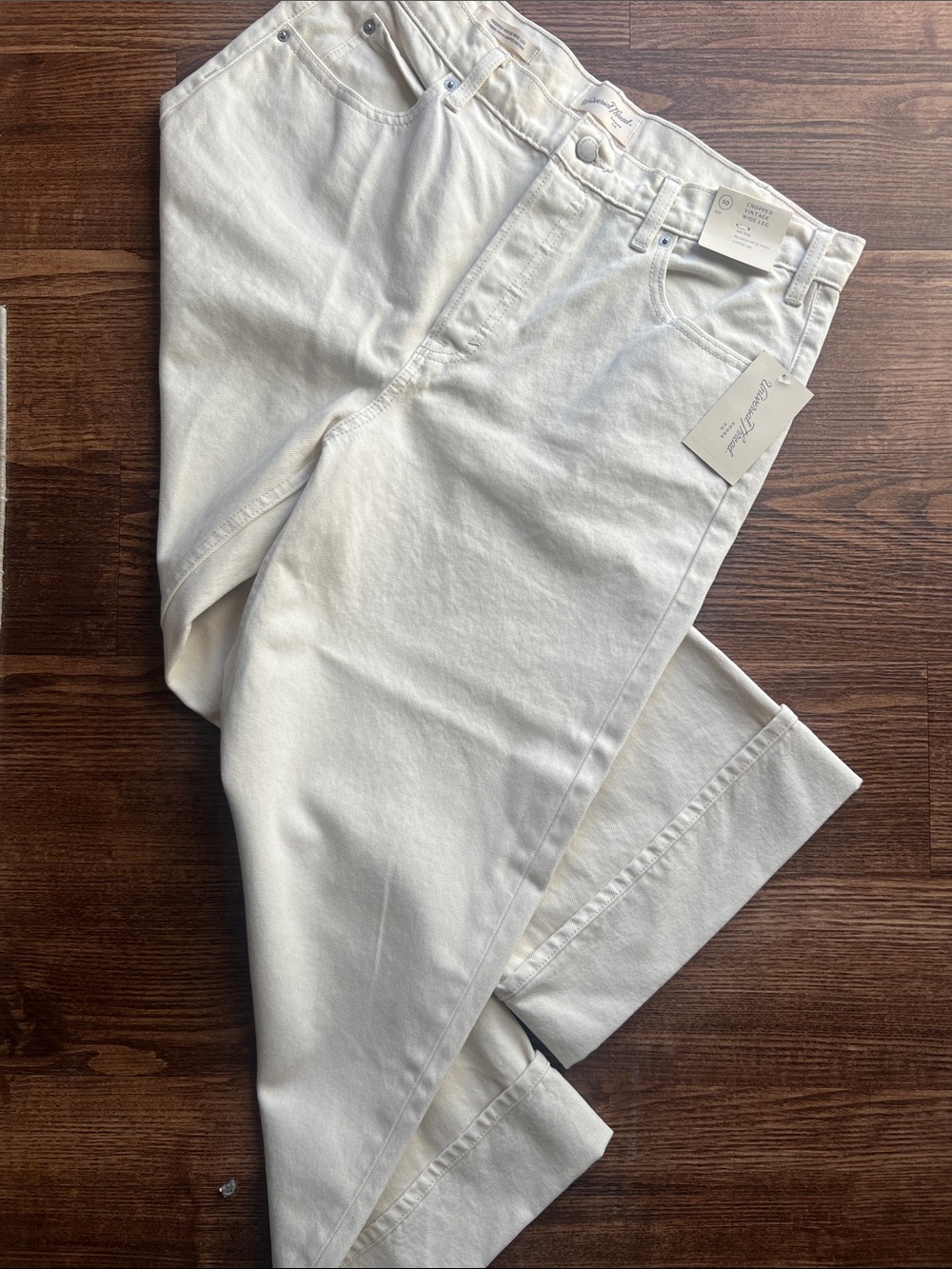 NWT Universal Thread Off-White Wide Leg Jeans